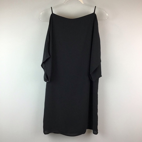 NWT Three Eighty Two Black Cold Shoulder Mini Shift Dress | XS - Picture 5 of 11